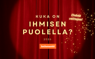 Ihmisen puolella -palkinto jaetaan taas – ehdota voittajaa!